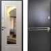 Дверь металлическая ЛИНИЯ NEW Букле капучино 860*2050 левая с зеркалом- купить, цена и фото в интернет-магазине Remont Doma